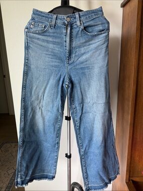 Ag Adriano Goldschmied Light Blue Wide Leg Jeans